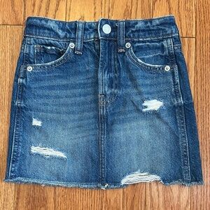 GAP Girl’s Denim Distressed Mini Skirt NWOT